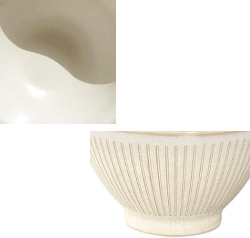 High Legged Large Capacity Ceramic Soup Bowls Instant Noodle Thick Restaurant Ramen