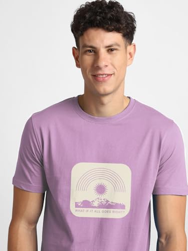 Image of Nobero Men's Regular Graphic Printed T-Shirt for Men | Soft Cotton | Classic Fit | Printed Casual Tshirt for Men