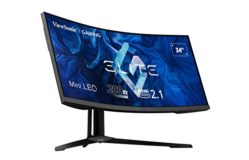 ViewSonic Elite XG341C-2K-S 34"" 1440p Curved Gaming Monitor - Ce...