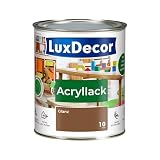 LuxDecor Vernice acrilica 750 ml lucida (10) Nocciola, vernice per legno, vernice colorata, giocattoli in metallo, mobili per finestre, mobili per bambini