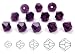 3mm Deep Violet, Czech MC Rondell Bead (Bicone, Diamond Shape), 36 pieces