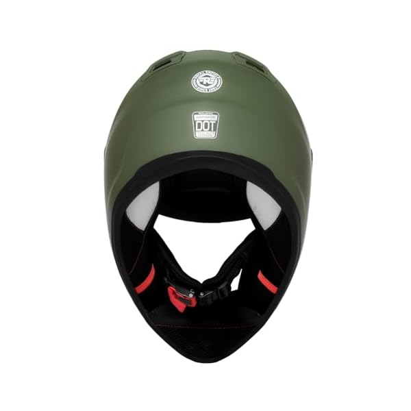 Royal Enfield FF Quest ISI Certified | Thermoplastic Shell | High-Density EPS Liner | 3 Intake Ports; 1 Exhaust Vent | Micrometric Lock | UV Treated Visor | Battle Green (M) 57 CM