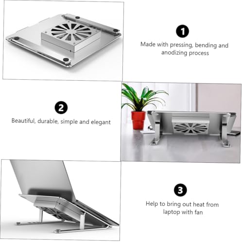 Base Ajustable para Laptop Holibanna de Aluminio con Ventiladores miniatura 7