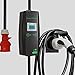 Produktbild HiEVcar Typ 2 Ladekabel 11KW 6A-16A EV Ladegerät 3 Phasig 11kw Typ 2 Elektroauto Ladekabel für Typ 2 Elektrofahrzeuge, 8A-16A Einstellbar 11KW Stecker CEE Power 16A 5M EV Ladekabel