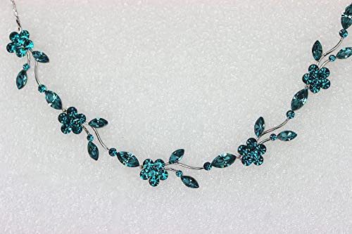 Image of Faship Gorgeous Rhinestone Crystal Floral Necklace Earrings Set