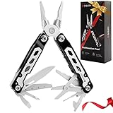 Geschenke für Männer, BIBURY Faltbar Multitools Zange, Vatertag Papa Geschenk, Taschenwerkzeug Multi Tool mit Schere, Flaschenöffner, Multifunktionswerkzeug für Camping, Wandern