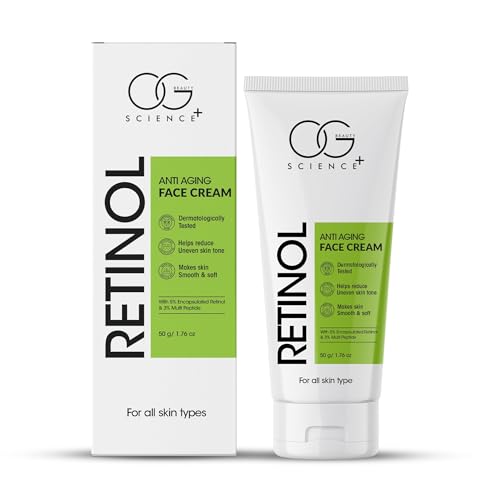 Image of OG BEAUTY Science Retinol Anti-Aging Face Cream | 5% Encapsulated Retinol & 3% Multi-Peptide Formula | Dermatologist Tested | For All Skin Types | 50g