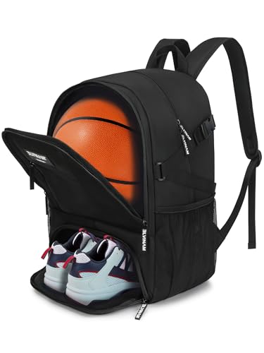 ELVINAM Basketball Backpack Ball Holder & Shoe Compartment,