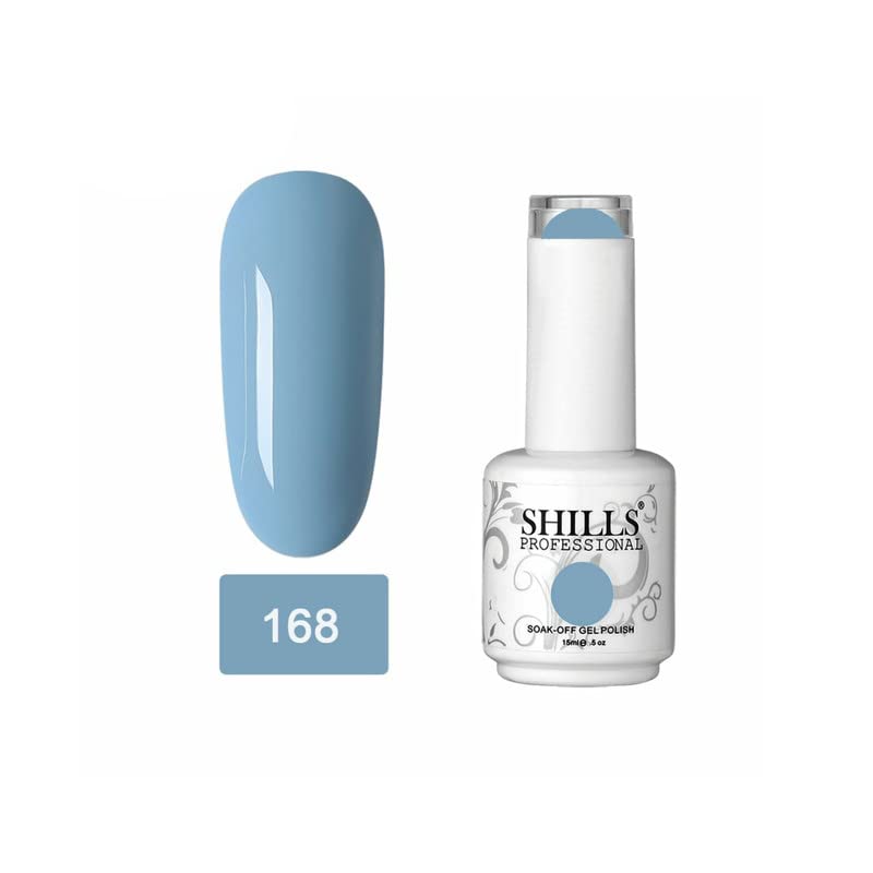 Image of SHILLS PROFESSIONAL UV /LED Soak Off Gel Polish (Gel Nail Polish) Nail Art Nail Polish Color Shade 168, Glossy Finish, 15ml