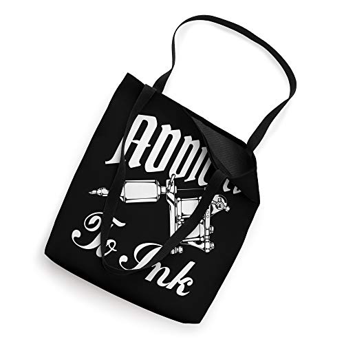 Addicted To Ink Tattooing Lover Tattoo Artist Gun Pen Design Tote Bag - Thumbnail 4
