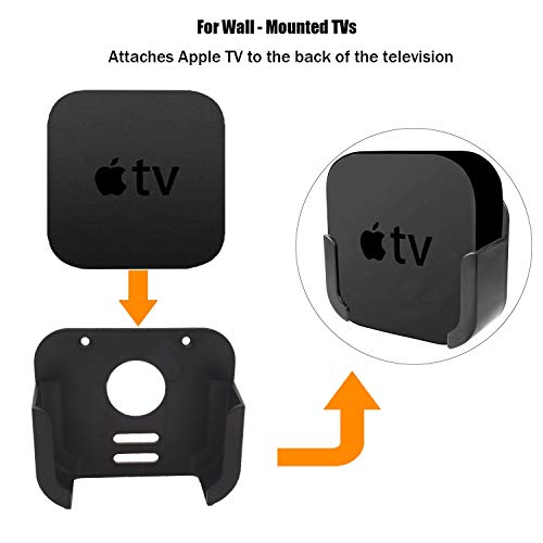 Wall Mount Bracket Compatible With Apple Tv 4K 5Th And 4Th Gen - Hjyuan Tv Wall Mount Holder Compatible With Apple Tv 3Rd Gen 2022 &Siri 2021 2Nd Remote Control Protective Silicone Case Cover #TOP6