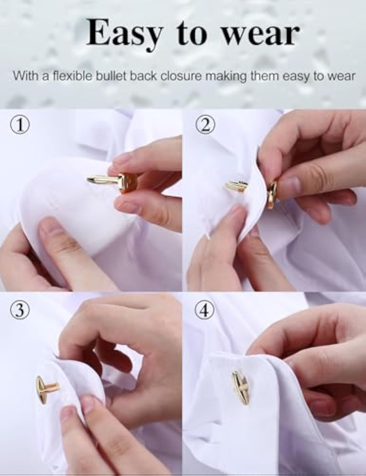 3 Pairs Classic Letter Cufflinks with Gift Box