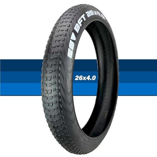 26x4.0 Pneumatico da 26 pollici per Fat Bike, Pieghevole Sostituzione per Bici Elettrica Spiaggia Motoslitta MTB con Battistrada Aperto Resistente all’Usura e Forature Cerchio in Acciaio