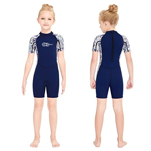 AONYIYI Neoprenanzug Kinder 2.5MM Neopren Shorty und Langarm Neoprenanzug für Kinder