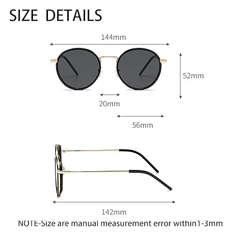 Unisex Vintage Retro Style Metal Round Shaped Sunglasses Trendy Men Shades Sunglasses3