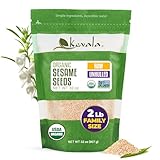 Kevala Raw Sesame Seeds Unhulled - Crunchy Seasoning with a Nutty Flavor for Healthy Snacks and Noodles, Convenient Resealable Bag for Easy Storage, Fresh Vegan Pantry Staple, 2 lb, 32 oz
