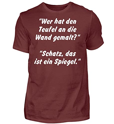 T-Shirt Qui a Le Diable au Mur Rouge XL Evitez les Vetements sans Forme