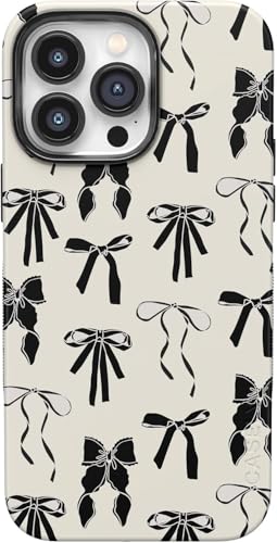 Casely iPhone 14 Pro Max Case | Goth Girlie | Black Bows | Bold Protective Design | Compatible with MagSafe