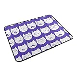 FANTAZIO Felpudos Entrada al Aire Libre, Gatos con Bigote, Alfombra Recta, Agarre de Alfombra para Cocina/baño 23.6 x 15.7 Pulgadas
