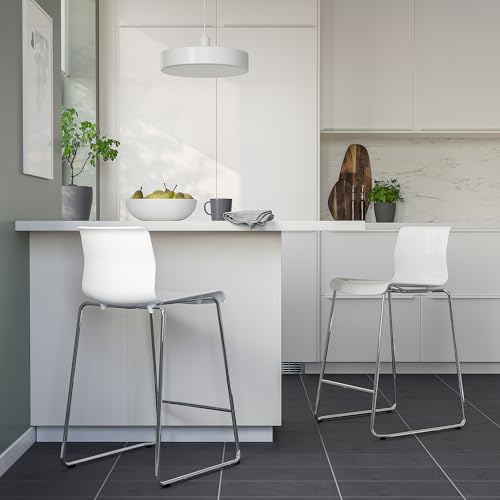Tabouret de bar blanc et chromé 66 cm GLENN ProTuning - 4