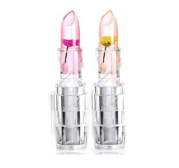 Waterproof Color Changing Flower Lipstick - Jelly High-Glossy Transparent (Pack of 2)
