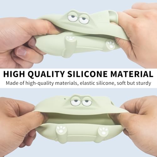 Image of for Anker Soundcore Select 4 Go Speaker Cartoon Cute Silicone Case Cover, Anti Scratch Shockproof Protective Skin Cover Compatible with Soundcore Select 4 Go Bluetooth Shower Speaker (Green)