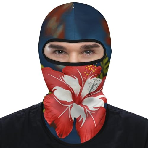Balaclava Mask for Men Balaclava Ski Mask Hawaii Flower Winter Face Mask Face Cover for Cycling miniatura 7