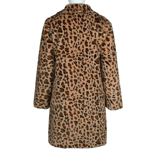 Zeiyignr Mens Winter Warm Leopard Faux Fur Long Length Luxury Outerwear Coat Jacket Thick Cardigan Coat Fluffy Lapel Jackets4