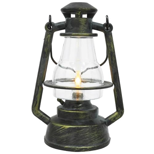 LOORGVEL Linterna LED Portátil para Camping Ligera y Compacta Lámpara Colgante Vintage de Metal Cobre para Tiendas y Exteriores para Senderismo y Emergencias