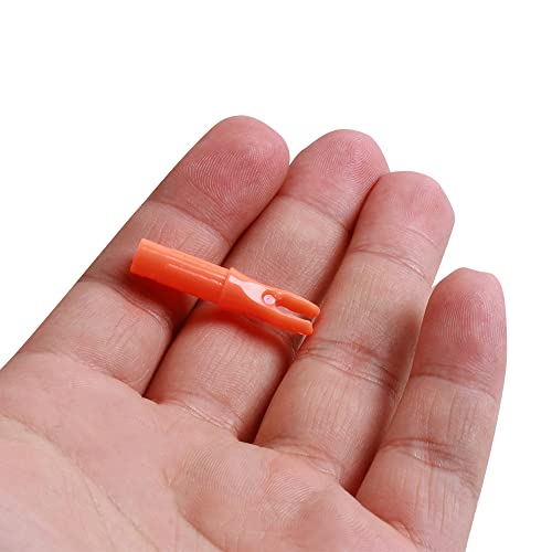 Sopoger 50 Packs Archery Arrows Nocks - Arrow Inserts For Carbon Arrows .244/6.20Mm Plastic Arrow Nocks For Diy Hunting Shooting (Orange) #TOP5