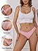 DHFBABY Sexy Cheeky Womens Underwear Comfortable Seamless Panties Luxurious Lace Bikini Briefs (US, Alpha, Medium, Regular, Regular, A-6 Pack-6 Color)