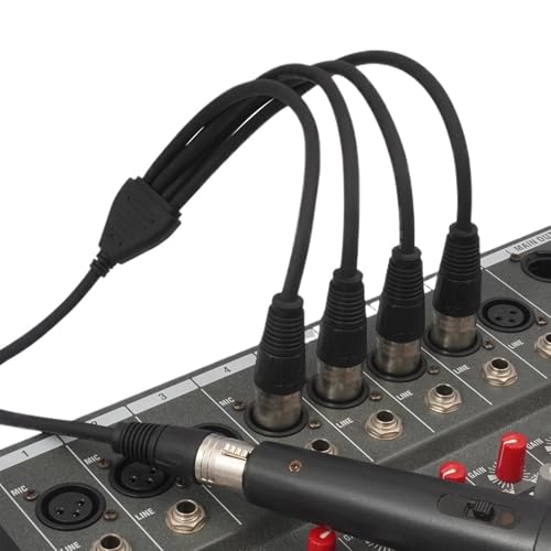 Cable alargador de audio con separador para altavoz de 4 salidas sin interferencias