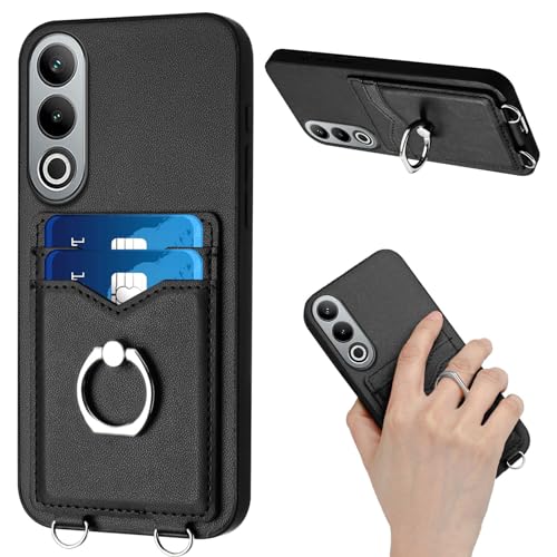 �Ή��@�� for OnePlus Nord CE4 Lite,�Ή��@�� for Oppo K12x (China) PJT110 �g�уP�[�X,�t�B���K�[�����O �J�[�h�X���b�g�E�H���b�g�P�[�X Black