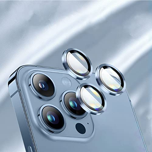 Protetor de Lente de Câmera de Vidro Temperado de Metal para Iphone 13 Pro Max, Alta Translucidez, P