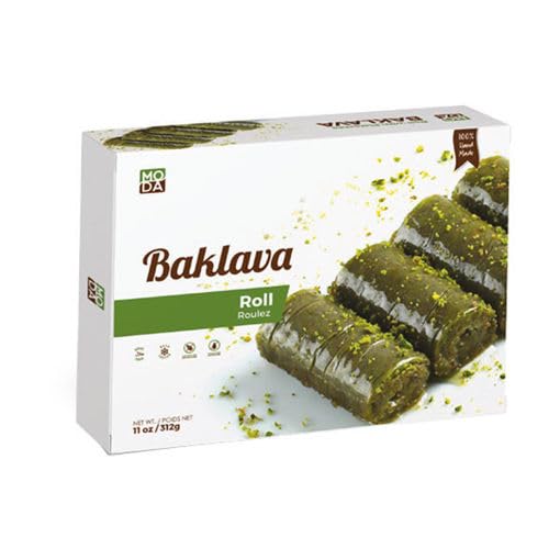 MODA Pistachio Rolls Baklava 454g