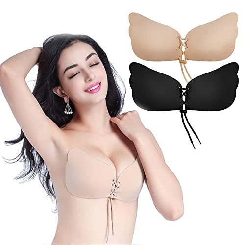 Stycizom Klebe BH 2 Stück - Trägerlos & Wiederverwendbar Für Rückenfreie Kleidung