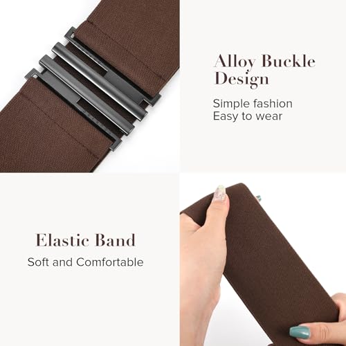 Elastic Belt for Women Wide Waist Corset Belt Cinch Belt Vintage Stretchy Waistband for Dresses3