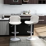 【Durable et solide】Construit avec un ressort à gaz certifié SGS et une base solide. Le tabouret supporte jusqu'à 150 kg. Le cadre en métal robuste assure une durabilité et une robustesse supérieures. L'anneau en caoutchouc en bas évite les rayures sur le sol.