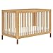 Babyletto Gelato 4-in-1 Baby Crib Convertible to Wooden Toddler Bed, Daybed & Full-Size Bed, GREENGUARD Gold Certified - Made of 100% Solid Wood, Includes Toddler Conversion Kit - Honey with Vegan Tan