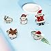 Taichell 12Pcs Christmas Rings for Women Christmas Tree Santa Deer Snowman Rings Xmas Holiday Charm Finger Ring Set Christmas Theme Jewelry Party (12PCS GOLD)