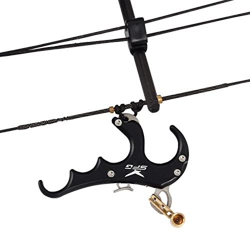 Fenjaner Archery Compound Bow Release Aid Archery Release Bow Thumb Release For Compound Bow Outdoor Shooting Accessories (Black) #TOP4