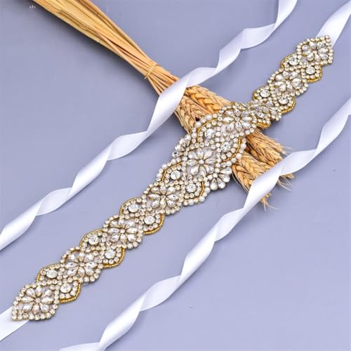 Women Bride Belt Luxury Wide Rhinestoness Applique For Evening Wedding Dress Belts4