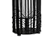 PORTAVELA METAL RATAN 21,5X21,5X43,5 NEGRO