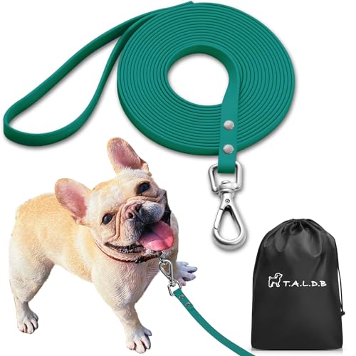 【T.A.L.D.B】【ドッグトレーナー推薦】 リード 犬 ロングリード 犬しつけ用 丈夫 PVC素材 水を弾く 汚れにくい 絡まりにくい 臭わない 散歩 広場 海 川 雪遊び アウトドア キャンプ 【10色展開】 【長さ 1.5m 3m 4.9m 9.2m 15m 20m 】 (グリーン, 4.9ｍ)