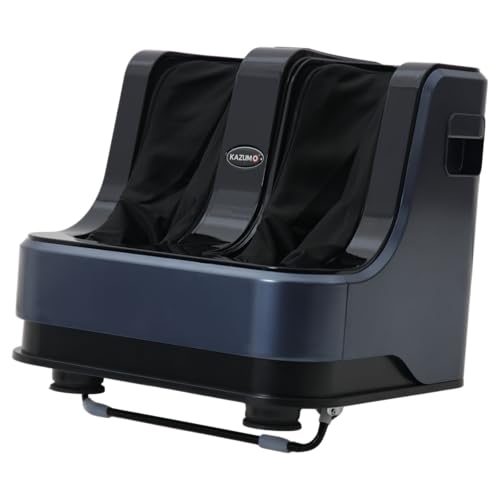 Image of LegEase Foot Massager with 40C Warm Therapy, 4-Motor Rolling & Kneading Massage for Relaxation & Fatigue Recovery, Pain Relief Foot Calf & Leg Massager with Vibration, Boosts Blood Circulation, Ergonomic Design (Blue)
