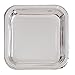 Unique Party 32325 - Assiettes en Carton Carrées - 23 cm - Couleur Argent Métallique - Paquet de 8