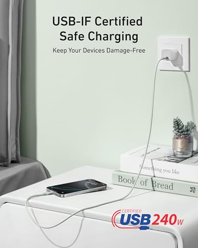 Image of Anker Nano USB C Cable, 240W Flexible Multi-Color Braided Cord, Fast Charging Type C Charger for iPhone 17 Series, MacBook Pro and More (Green, 3ft)