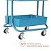 DESIGNA 3 Tier Metal Rolling Cart, Heavy Duty Storage Utility Cart Little Organization Cart with Handle and Locking Wheels,Multifunctional Storage Shelves for Office Kitchen Bedroom Bathroom,Turquoise