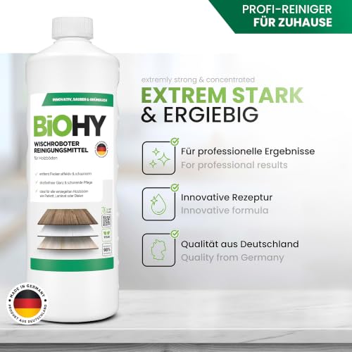 BiOHY Wischroboter Reinigungsmittel Holzböden (2 x 1 Liter) mit Dosierer – Ansicht 2