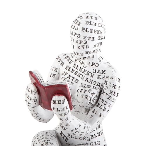 KIMISS Bookshelves Kids Grey Reading Figurine Resin - Image 4